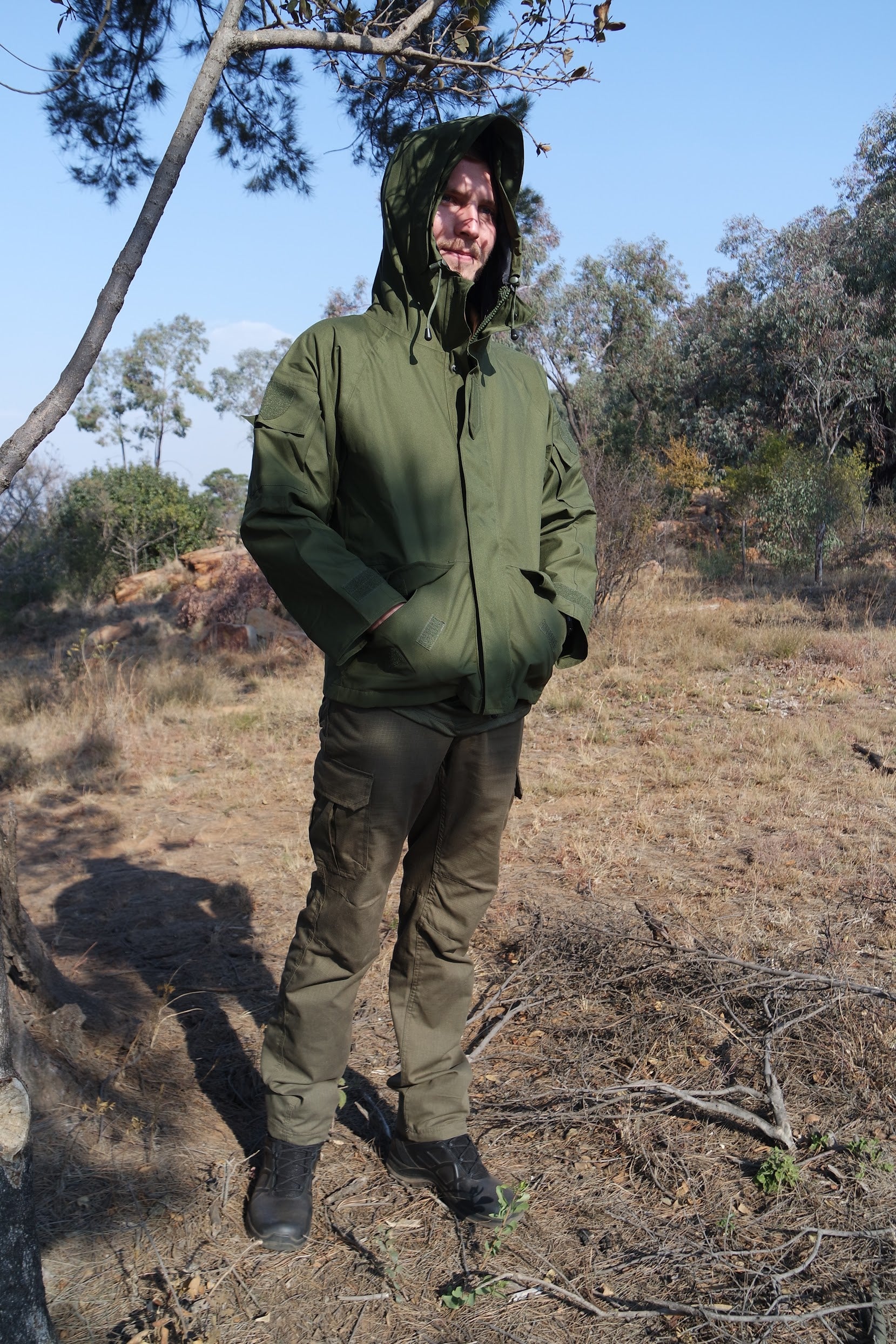 MTG Light-Weight  Heavy-Duty Smock with Hoodie - Ranger Green